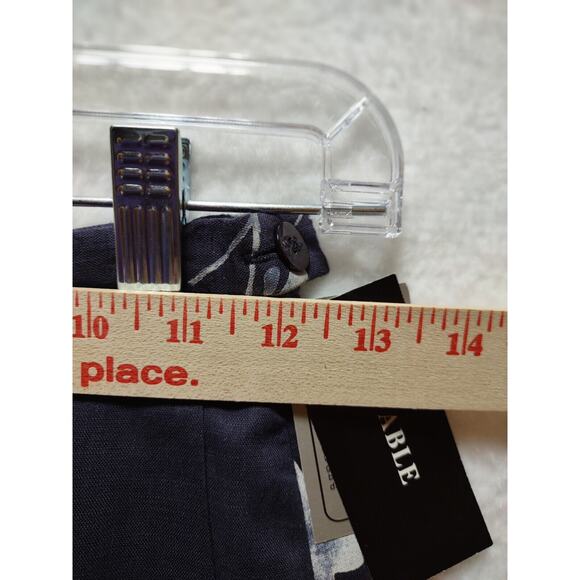 NYGARD Collection 4 Petite Maxi Lined Faux Wrap Skirt Navy And Light Blue Floral - Picture 10 of 11